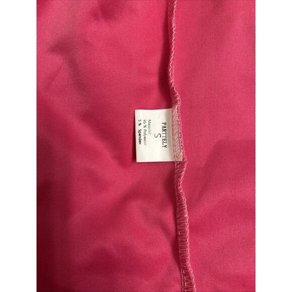 PARTTELY faux suede pink fringe vest with silver snaps halloween western cowgirl - Picture 4 of 5